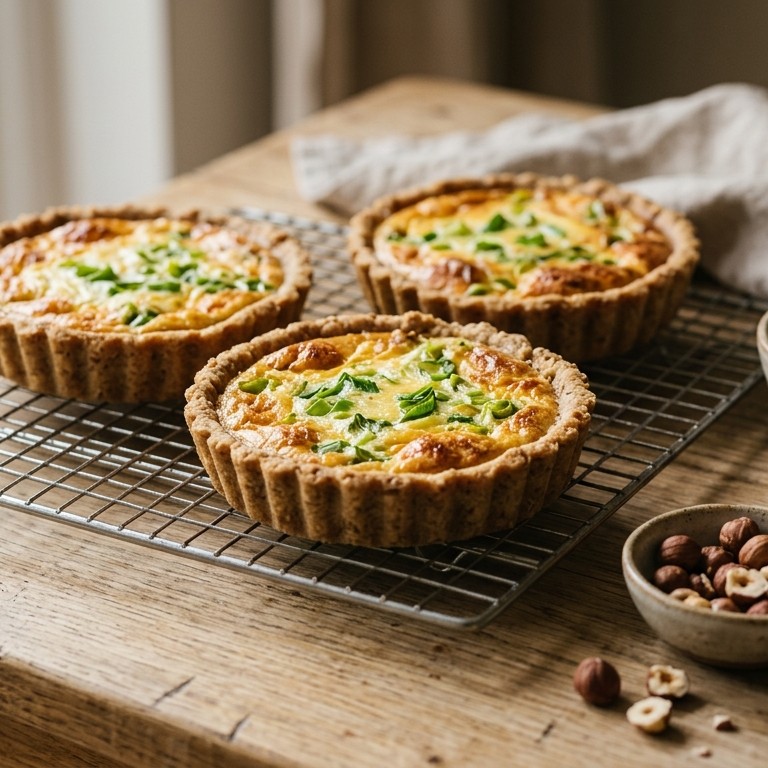 Kaasquiches met lente-ui