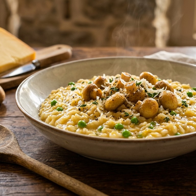 Kaasrissotto met champignons