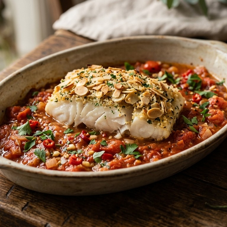 Kabeljauwfilet met amandelen