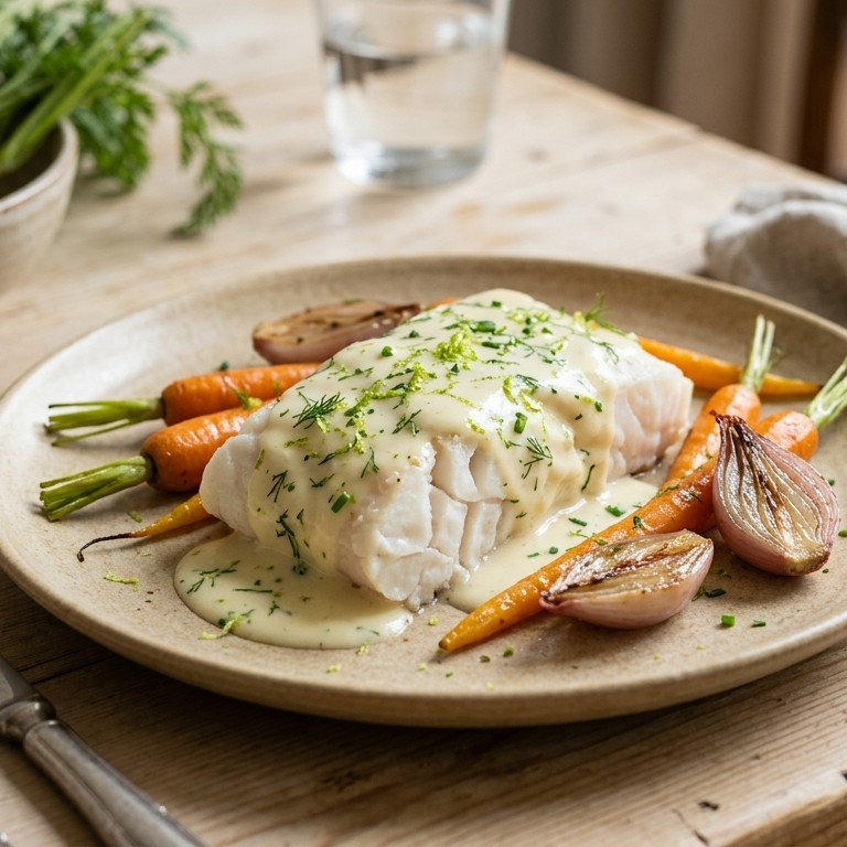 Kabeljauwfilet met limoensaus