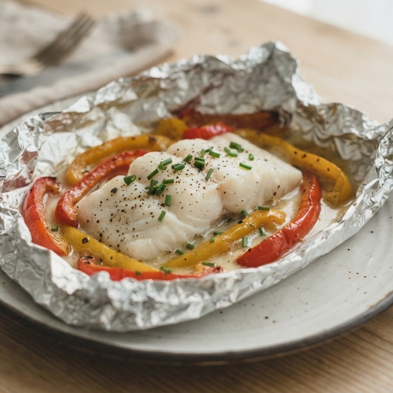 Kabeljauwfilet met paprika