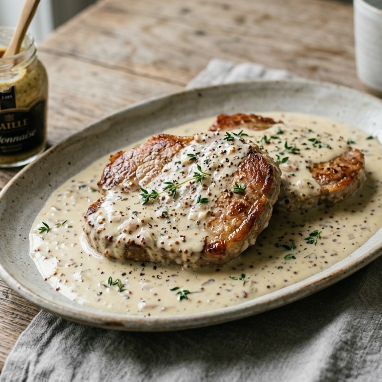 Kalfslapje met roomsaus