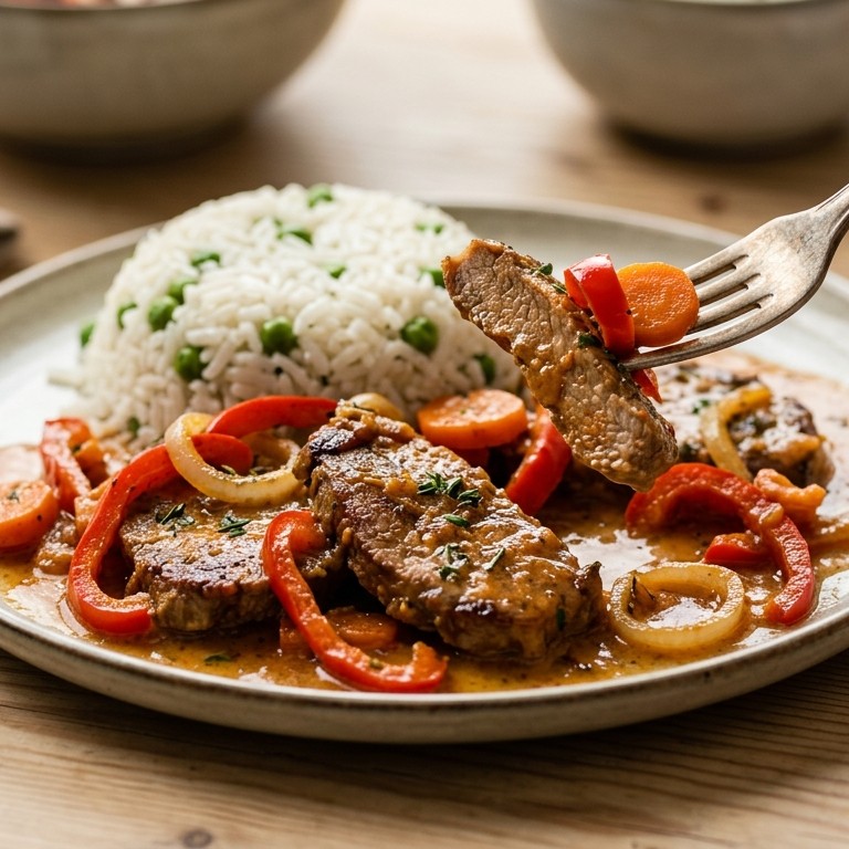 Kalfslapjes met paprika