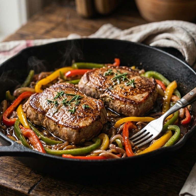 Kalfslapjes met paprika