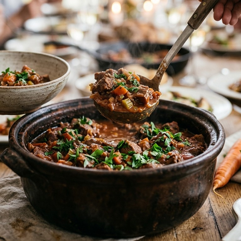 Kalfsragout á la Italia voor buffet