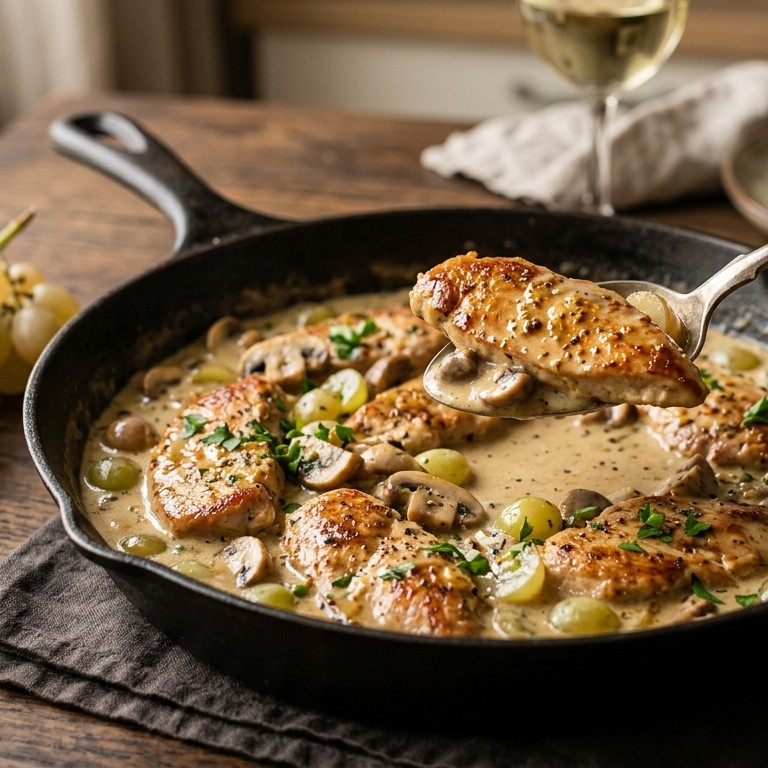 Kalkoen met mosterdsaus