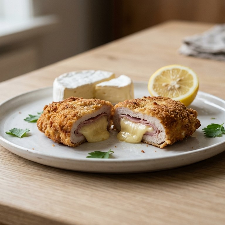 Kalkoencordonbleu met camembert