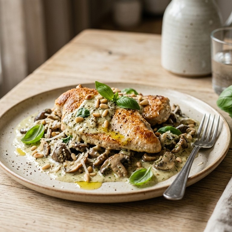 Kalkoenfilet met pestosaus
