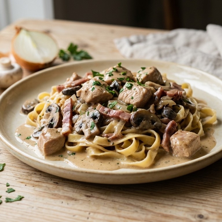 Kalkoenragout met pasta