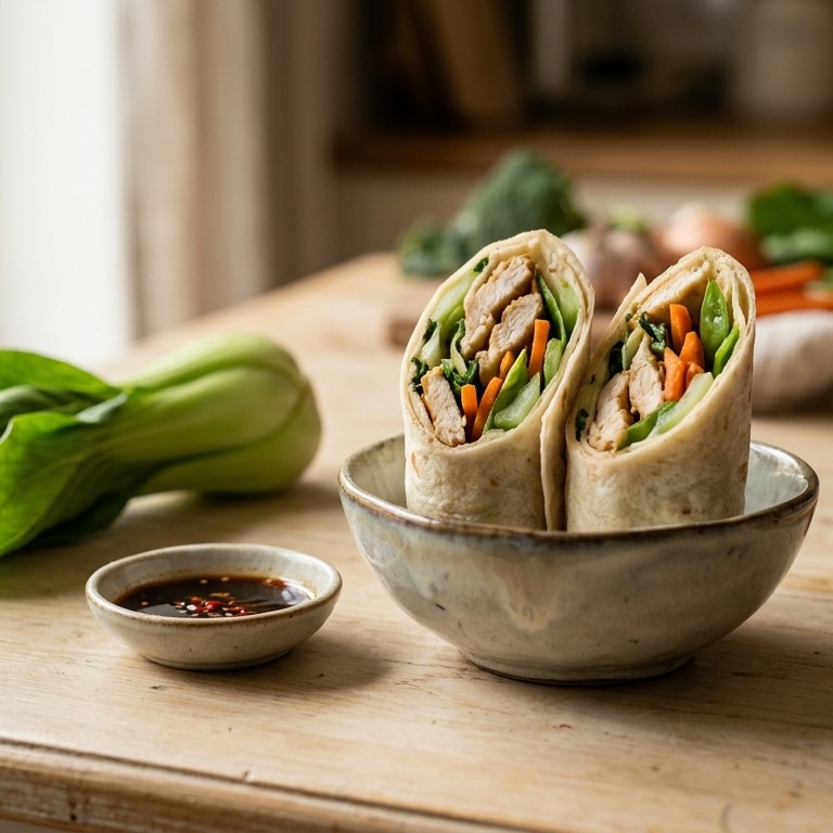 Kantonese wrap met paksoi en peultjes