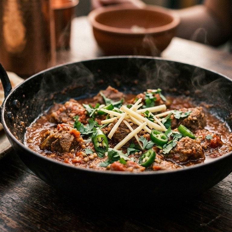 Karai Gosht (gekruid lamsvlees)