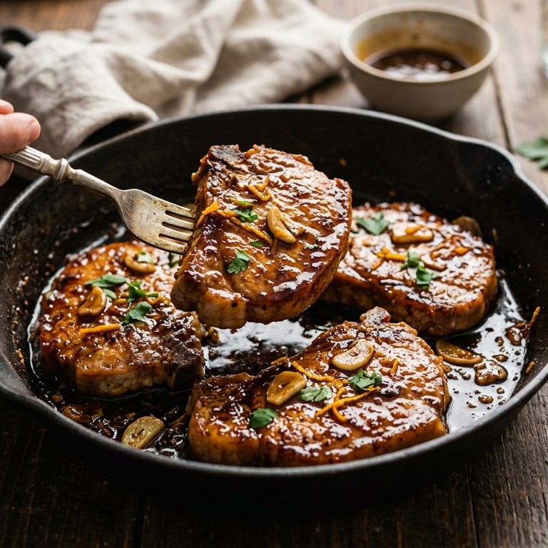 Karbonade in ketjap-sinaasappel marinade