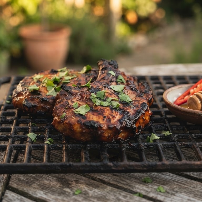 Karbonades met honing/ketjapmarinade