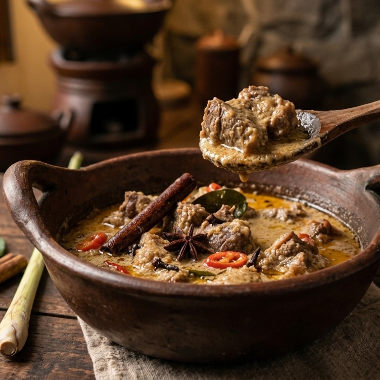 Karsigu (geitenvlees in kokossaus)