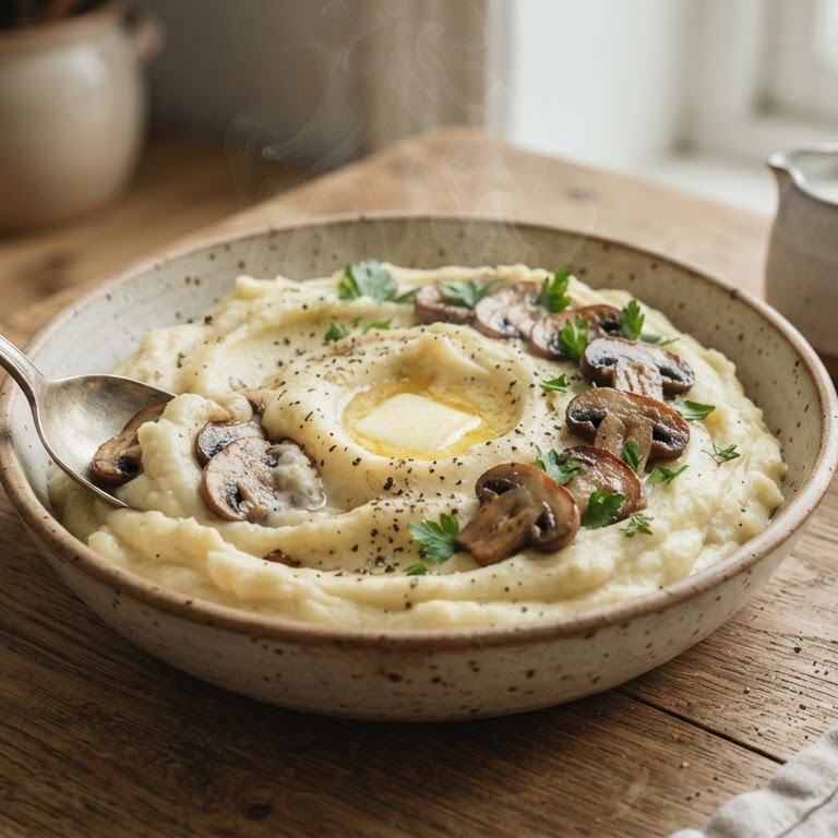 Kastanjechampignonpuree