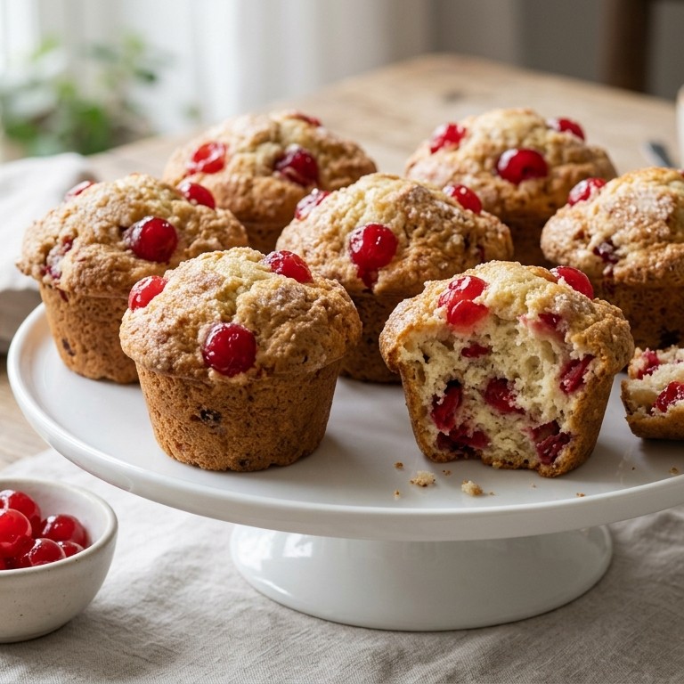 Kersenmuffins voor de brunch