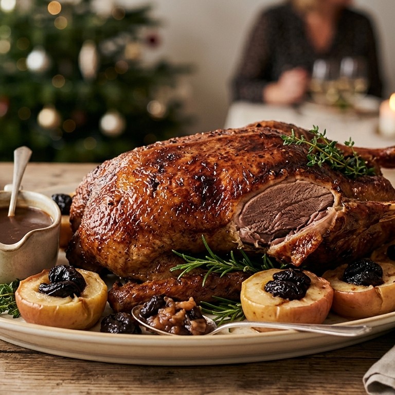 Kerst eend (And med æbler og svesker)