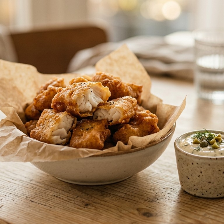 Kibbeling met kappertjessaus