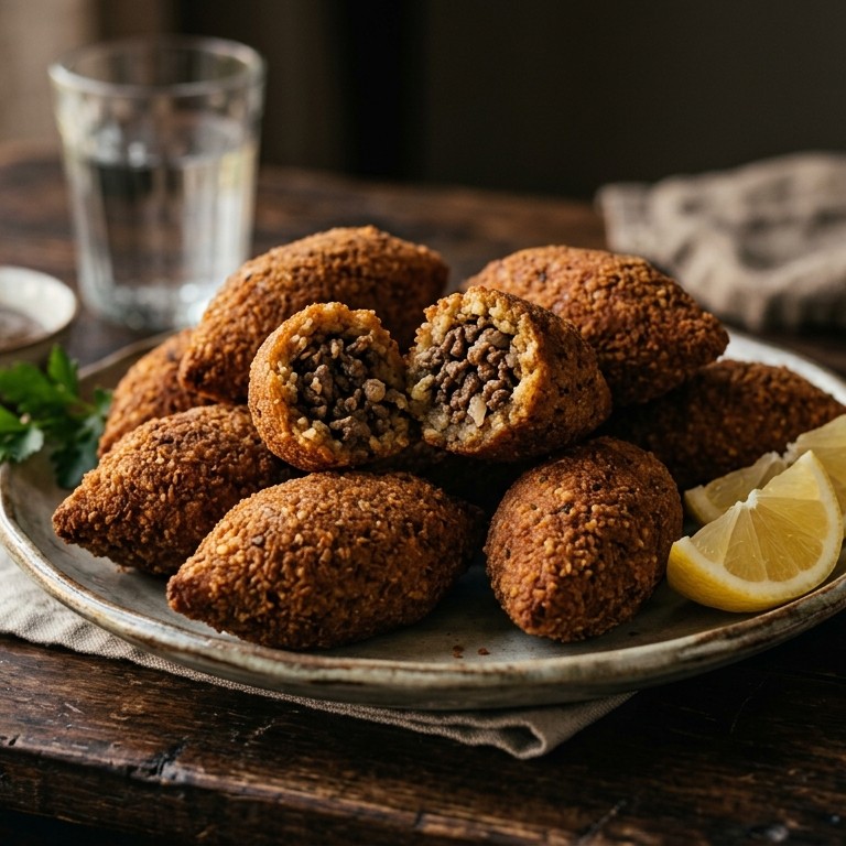 Kibe (vleeskroketjes met bulgur)