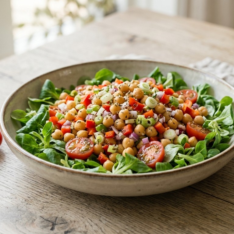 Kikkererwtensalade met rode paprika