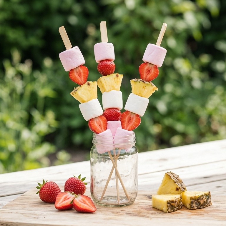 Kinderspies met marshmallows