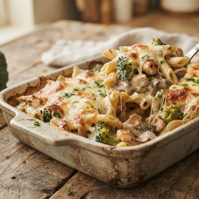 Kip brocolli ovenschotel