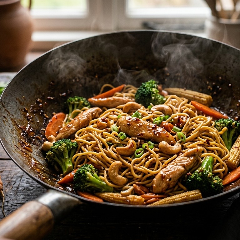 Kip-cashew met broccoli