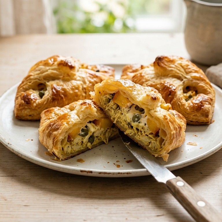 Kip in croissantdeeg