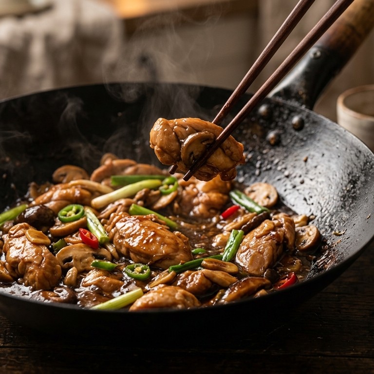 Kip in oestersaus (Thaise)