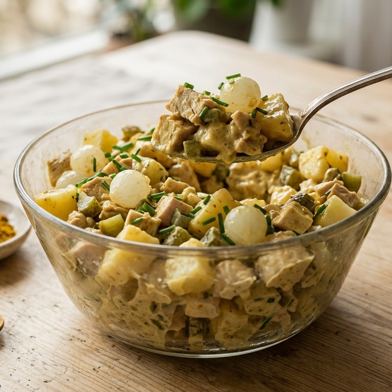 Kip-kerrie aardappelsalade