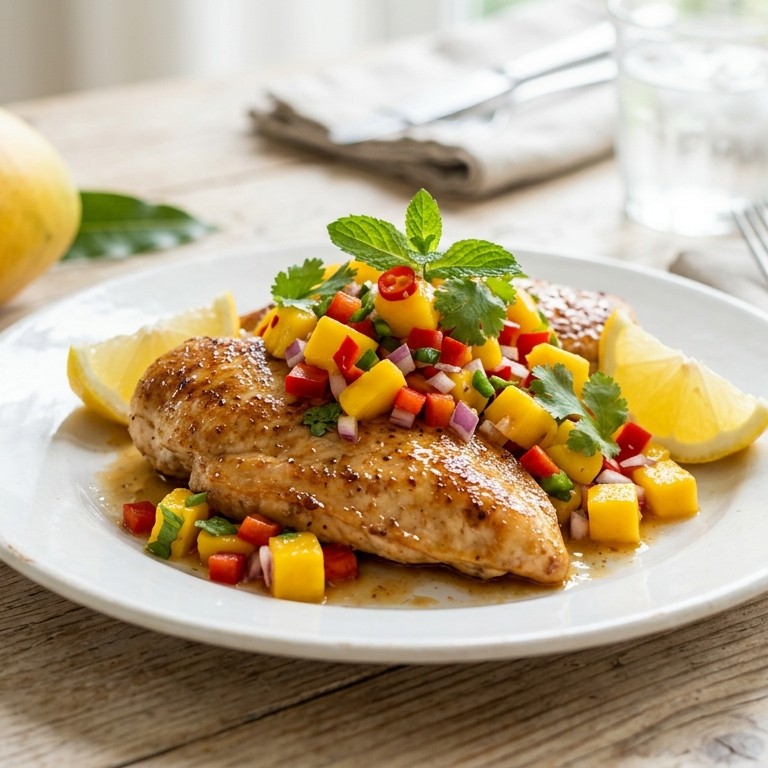 Kip met mango salsa