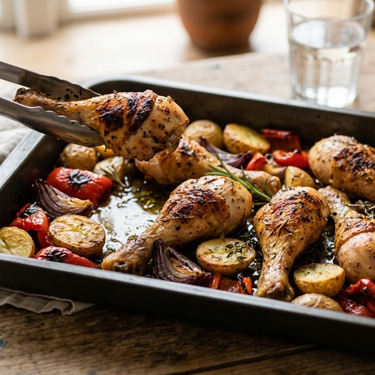 Kip met paprika en krieltjes