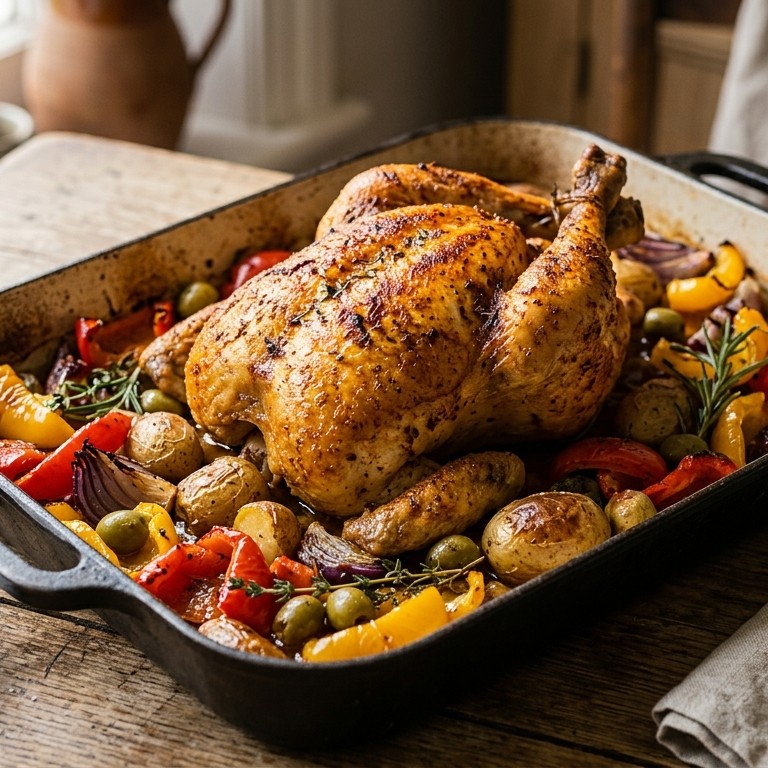 Kip met paprika uit de oven