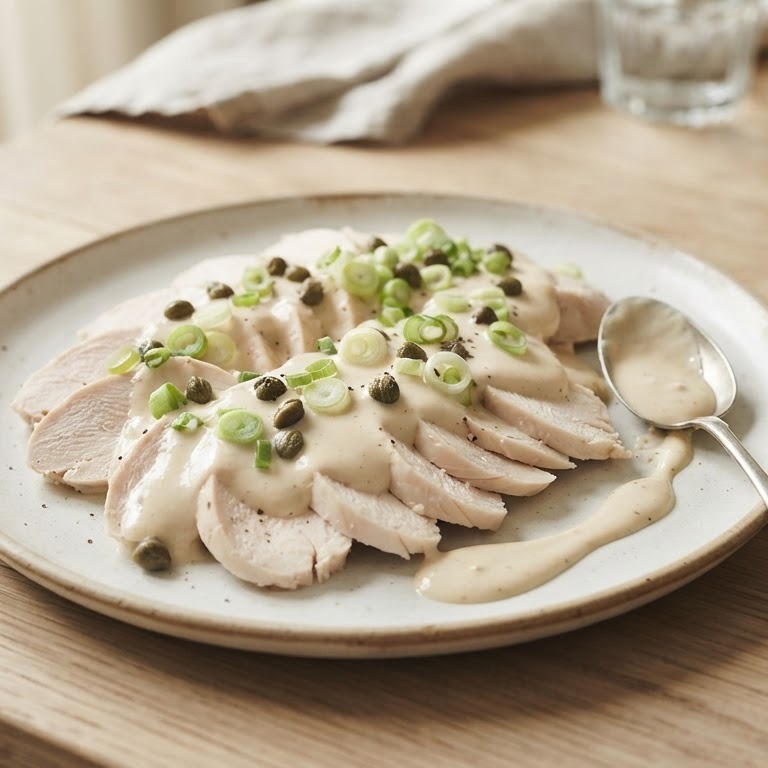 Kip met tonijnsaus