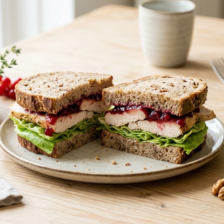 Kip-rode bessensandwich