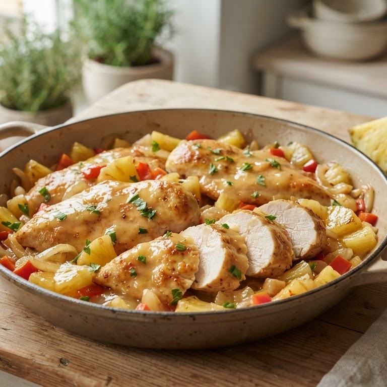 Kipfilet in ananassaus