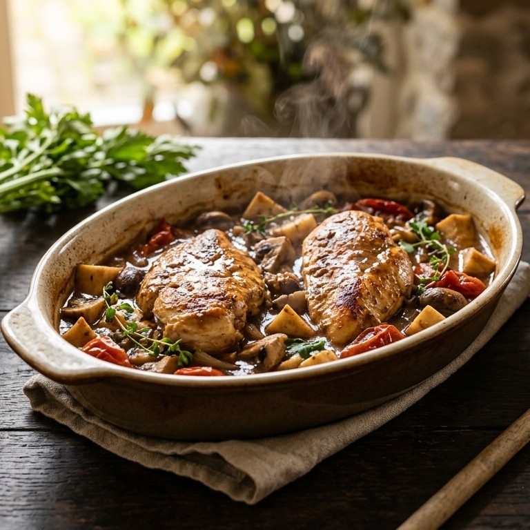 Kipfilet in de herfst