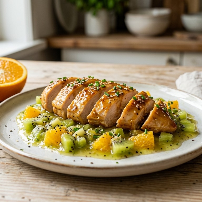 Kipfilet in het groen