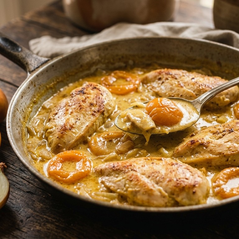 Kipfilet in kerriesaus