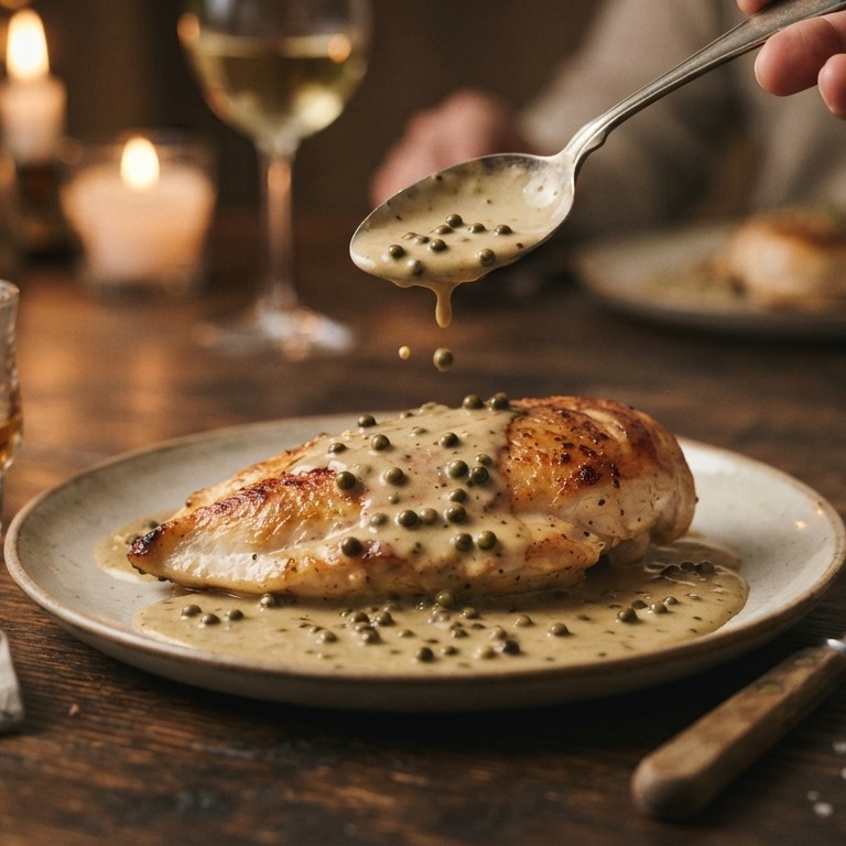Kipfilet in peperroomsaus
