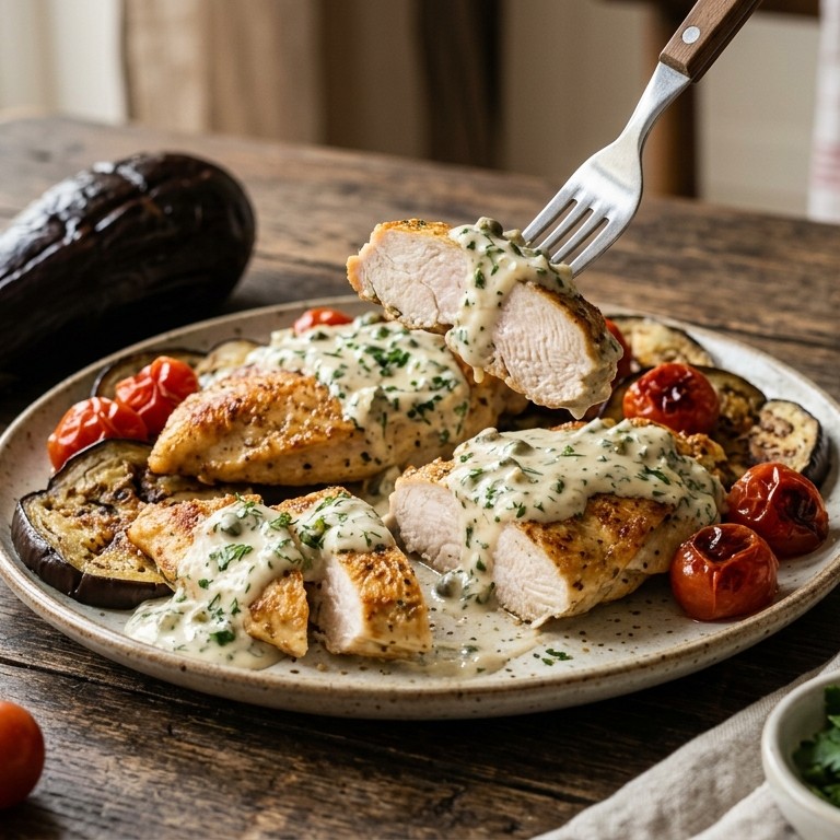 Kipfilet in tartaarsaus
