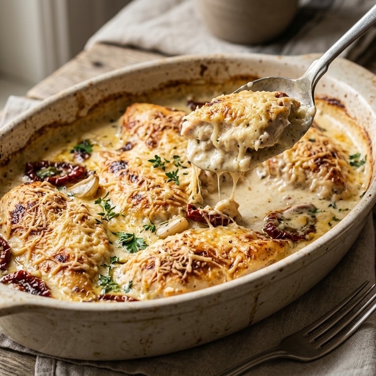 Kipfilet met 4-kazensaus