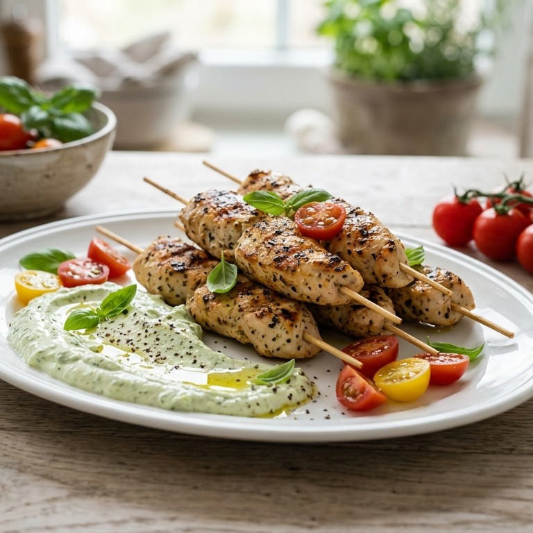 Kipfilet met basilicumcrème