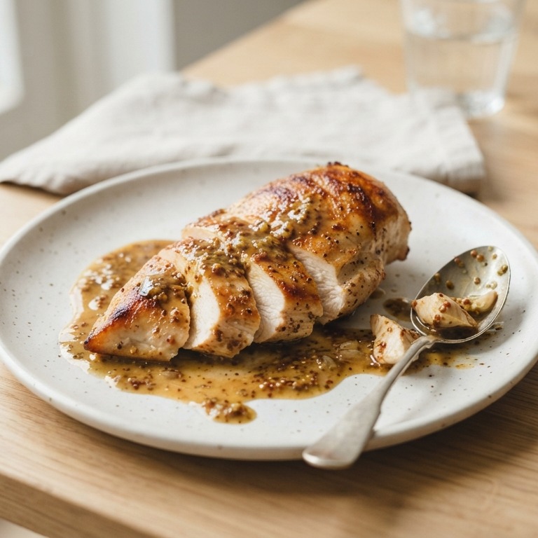 Kipfilet met mosterdsaus