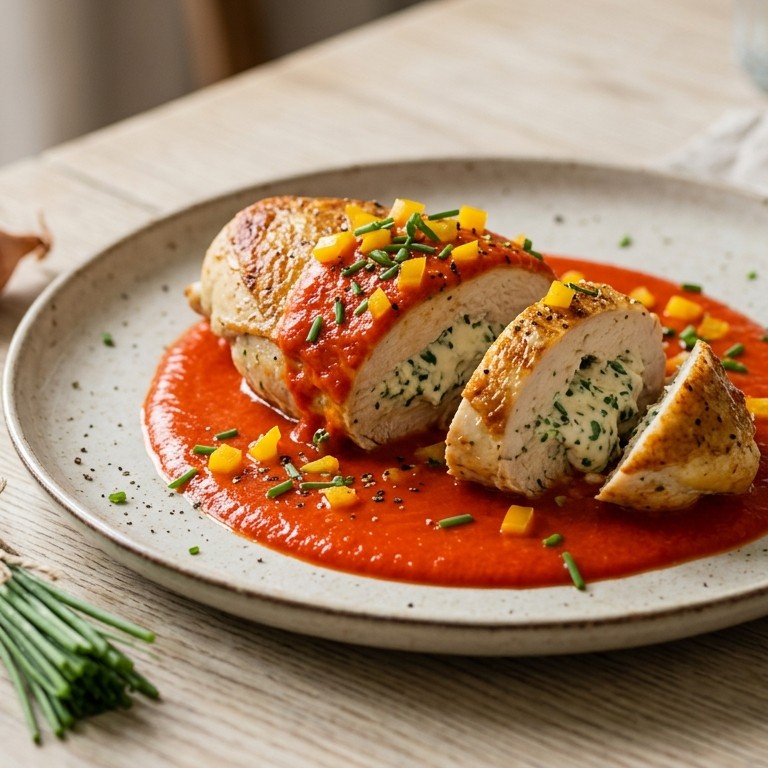 Kipfilet met paprikasaus