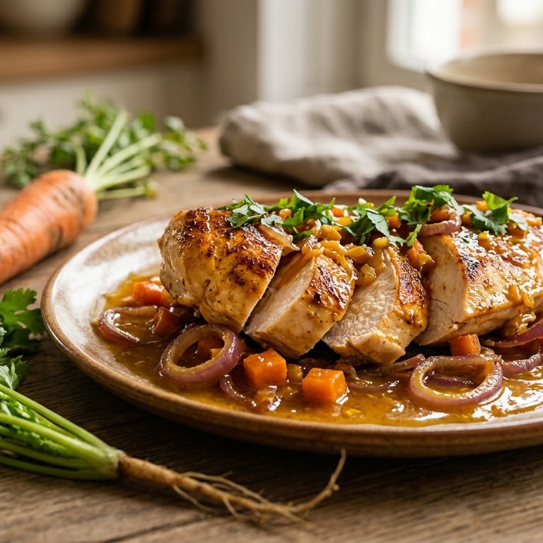Kipfilet met sinaasappel en gember