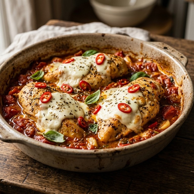 Kipfilet uit de oven met tomaten