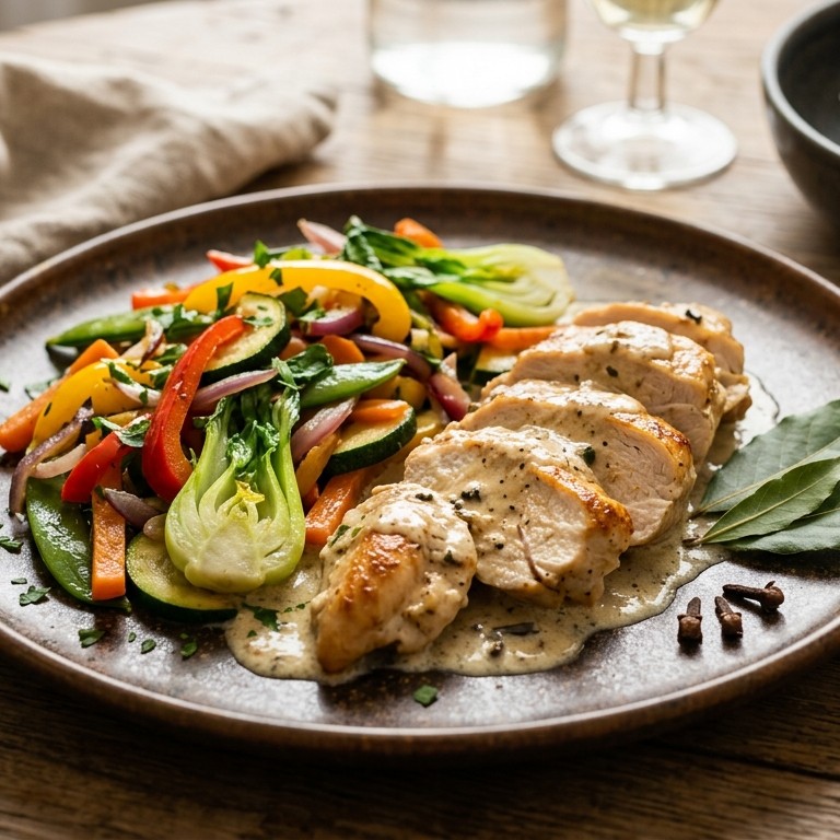 Kipfilet van de augustijnen met roerbakgroenten