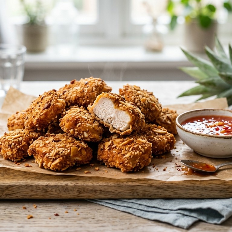 Kipnuggets met zoetzure saus