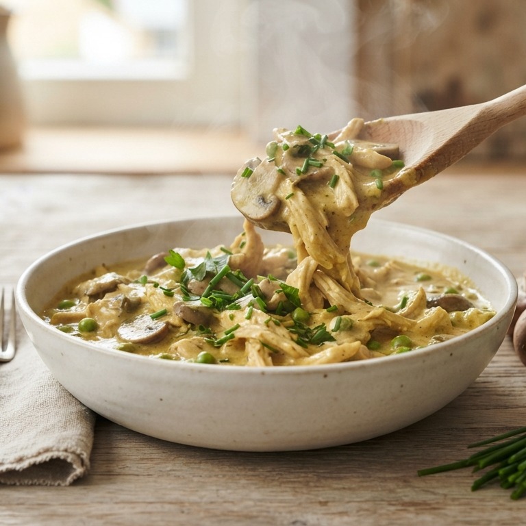 Kippenragout met champignons